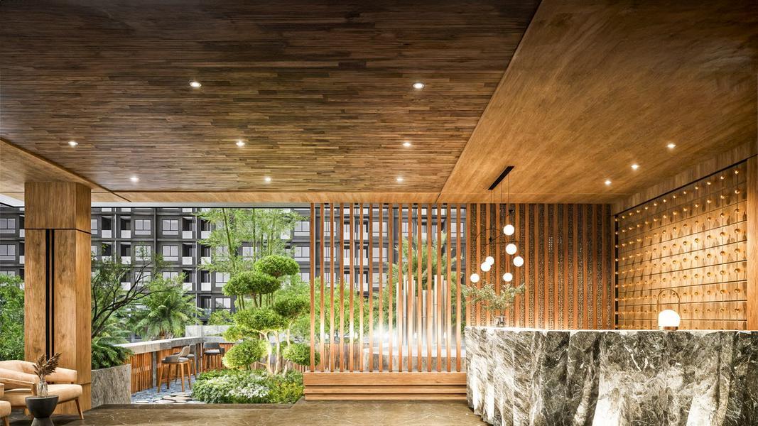 Zenith Pattaya — ресепшн с видом в сад
